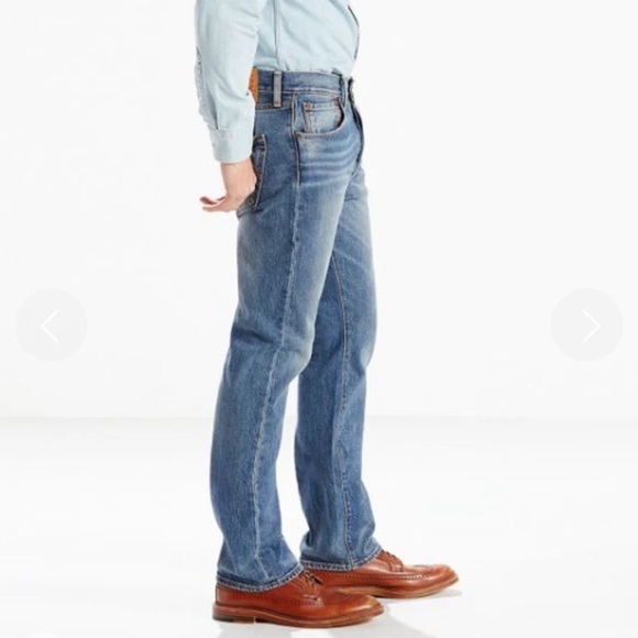 LEVIS 501 BUTTON FLY ORIGINAL FIT STRAIGHT MEN’s JEANS W34/L36 NEW NO TAGS - Picture 2 of 9